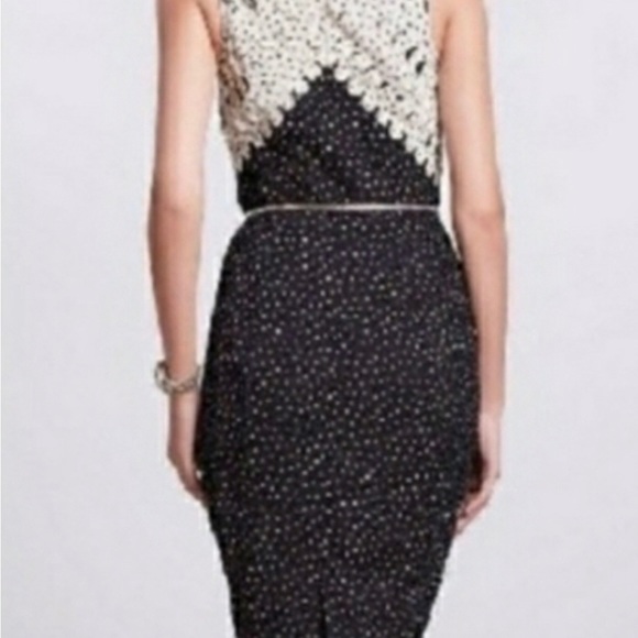 Beguile by Byron Lars Anthropologie exclusive lazer cut black/cream dress size 4 - Picture 2 of 5